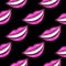 Seamless pattern of realistic female lips. fashionable, modern smile of pink lips, in a realistic style. vector illustration for