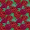 Seamless pattern with Realistic graphic flowers - hand drawn background.