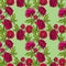 Seamless pattern with Realistic graphic Peony flowers - hand drawn background.
