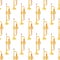 Seamless pattern of realistic pipe on white background, classical musical instruments, vector illustration