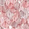 Seamless pattern of red autumnal leaves