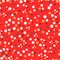 Seamless pattern with red color cute amanita dots.