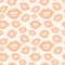 Seamless pattern with red female mouths