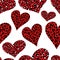 Seamless pattern red Hearts animal print. Leopard heart vector illustration