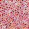 Seamless pattern with red hearts. Swirling red hearts on a white background.