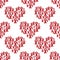 Seamless pattern of red ribbon