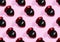 Seamless pattern with red ring box on pink background. Valentine's Day 2021 banner theme. Wallpaper for 14 February