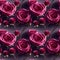 Seamless pattern with red roses. Generated AI