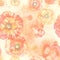 Seamless pattern with red and yellow poppies