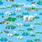 Seamless pattern renewable ecology energy, green city power alternative resources concept, environment save new