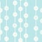 Seamless Pattern of Repeated Geometric White Flowers Garland on Turquoise Background