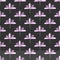 Seamless Pattern: Repeating Lila und Violet Blooms on Dark Background
