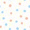 Seamless pattern with repeating round dots. Endless print for children.