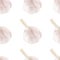 Seamless pattern of repeating rows of young whole fresh fragrant garlic. Close-up