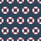 Seamless pattern with rescue balls