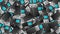 Seamless pattern of retro old hipster cell mobile phones from the 70s, 80s, 90s, 2000s, background