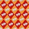 Seamless pattern with rhombus and theater masks, vector linear i