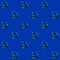 Seamless pattern of ribbon bow on blue background