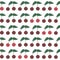 Seamless Pattern with Ripe Cherries. Summer Cherry