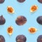 Seamless pattern with ripe figs. Tropical abstract background. Figs on the white background. Seamless pattern for print, textile,