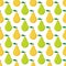 Seamless pattern from ripe green and yellow pears