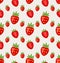 Seamless Pattern of Ripe Strawberry