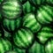 Seamless pattern with ripe watermelons
