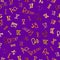 Seamless pattern with Roman numerals, letters and word Rome.
