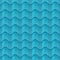 Seamless pattern of roof tiles in blue color realistic vector illustration.