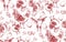 Seamless pattern of roosters