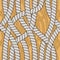 Seamless pattern rope woven vector, abstract illustrative background. Tangled cord stylish illustration. Usable for