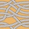 Seamless pattern rope woven vector, abstract illustrative background. Tangled cord stylish illustration. Usable for fabric,