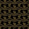 Seamless pattern with ropes anchors chain and waves gold and black. Ongoing backgrounds of marine theme. Vector