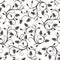 Seamless pattern with rose buds.