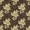 Seamless pattern with roses - beige and brown desi