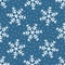 Seamless pattern with round snowflakes painted by brush. Grunge, sketch, watercolor, graffiti.