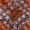 Seamless pattern with rows of grunge rays elements in orange,brown,grey,black colors