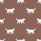 Seamless pattern. Running longhaired german shepherd dog puppy. Dog silhouette. Endless texture. Design for wallpaper