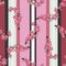 Seamless pattern with sacura spring cherry