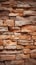 Seamless pattern of sandstone facade on a textured stone wall brick backdrop