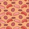 Seamless pattern with sausages