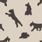 Seamless Pattern With Schnauzer Dog