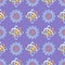 Seamless Pattern with Science Themed Atomic Model
