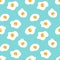 Seamless pattern with scrambled eggs