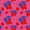 Seamless Pattern With Sea Buckthorn Berries