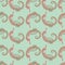 Seamless pattern. sea horse. green background