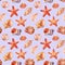 Seamless pattern with sea shells. Watercolor nautical background for wallpaper, wrapping paper, banner, card