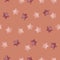 Seamless pattern sea star on orange background. Marine starfish templates for fabric