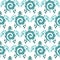 Seamless pattern with sea turtles. Marine life. Maori pattern. Stylish background.