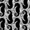 Seamless pattern of seahorse.